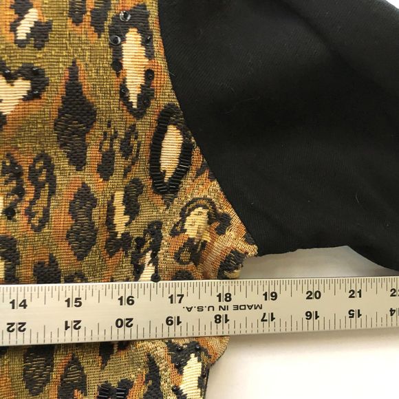 Vintage Anage Silk Animal Print Gorgeous Women's Jacket S - Picture 9 of 12